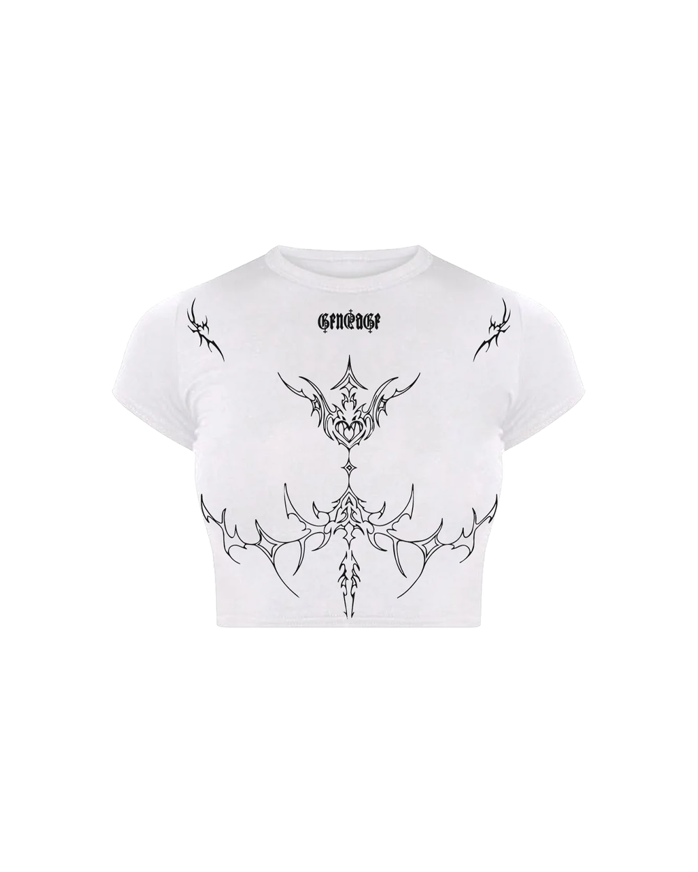 White Chaos Women s Baby Tee