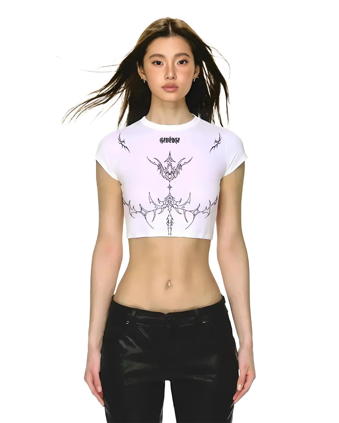 White Chaos Women s Baby Tee