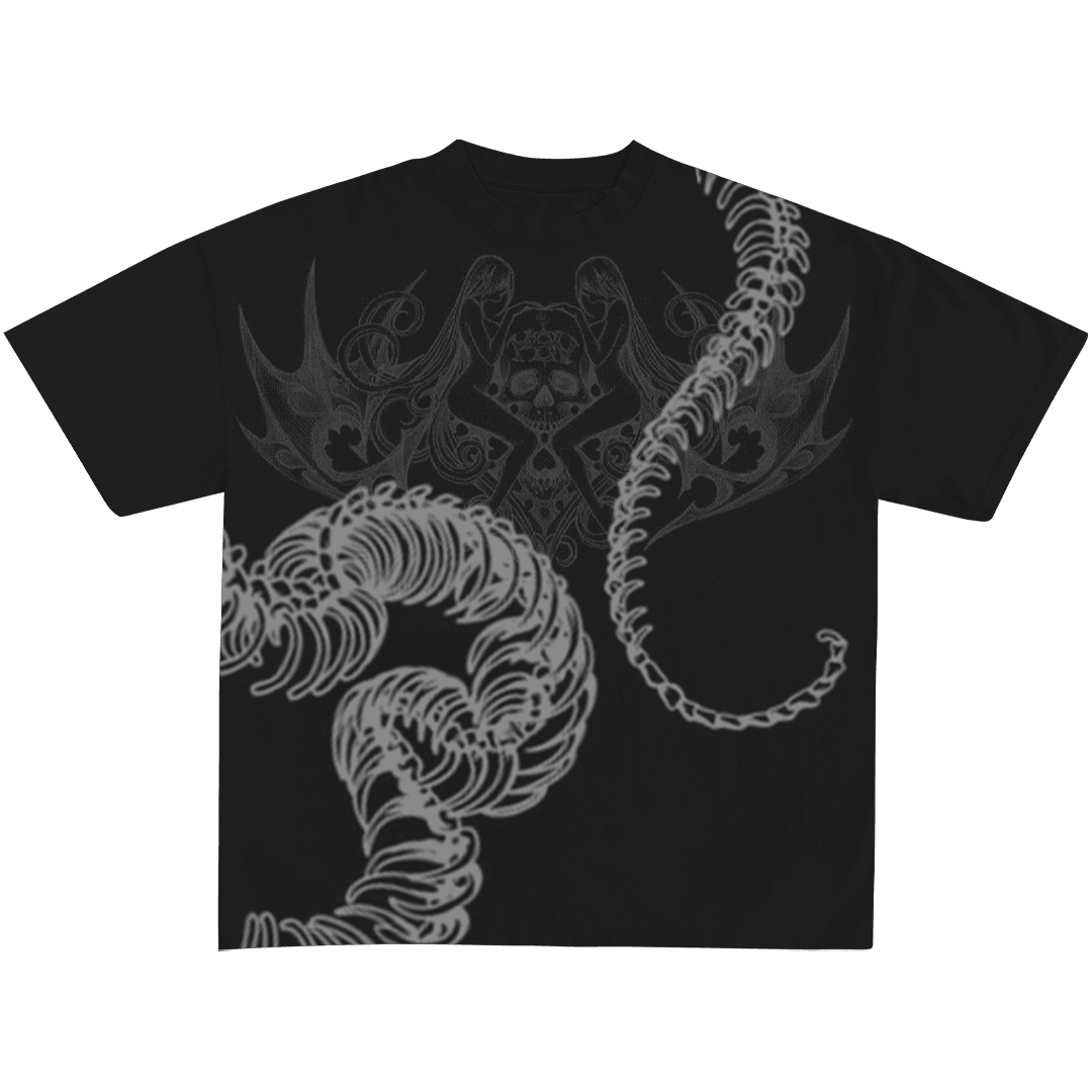 Kotsu Black Unisex Boxy Oversized Tshirt