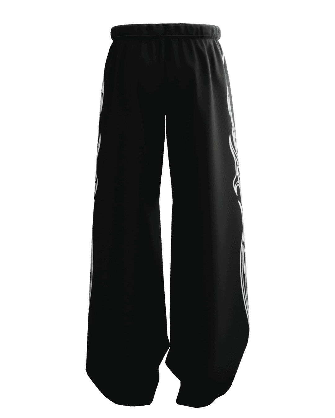 Maya Black Unisex Straight Fit Baggy Pants