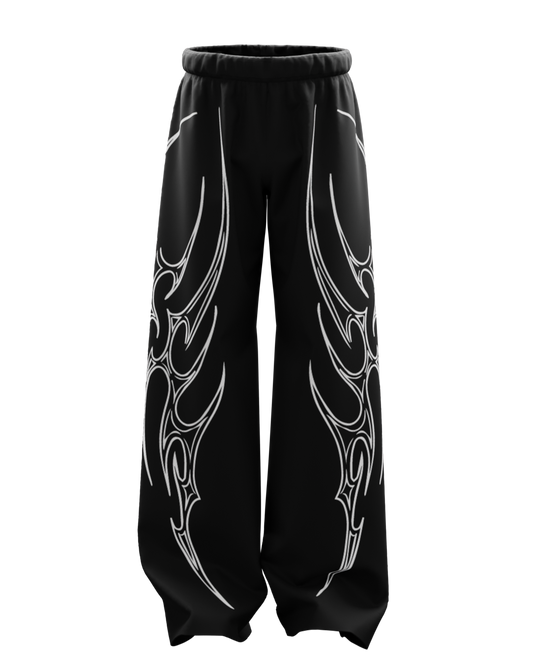 Vedha Black Unisex Straight Baggy Pants