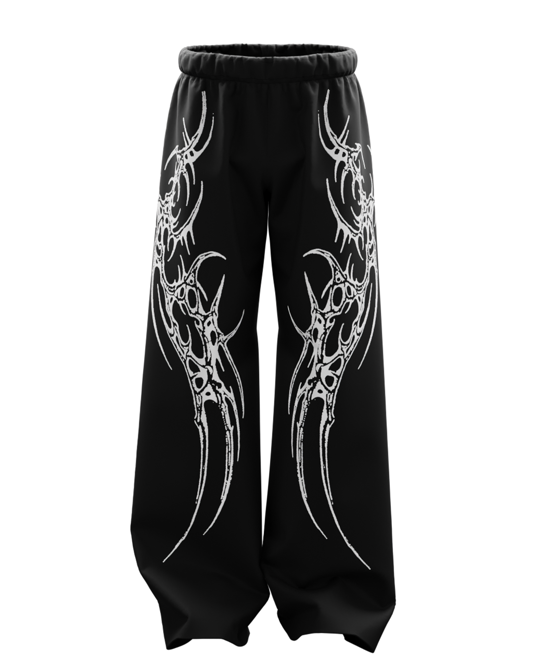 Saiyan Black Unisex Straight Fit Baggy Pants