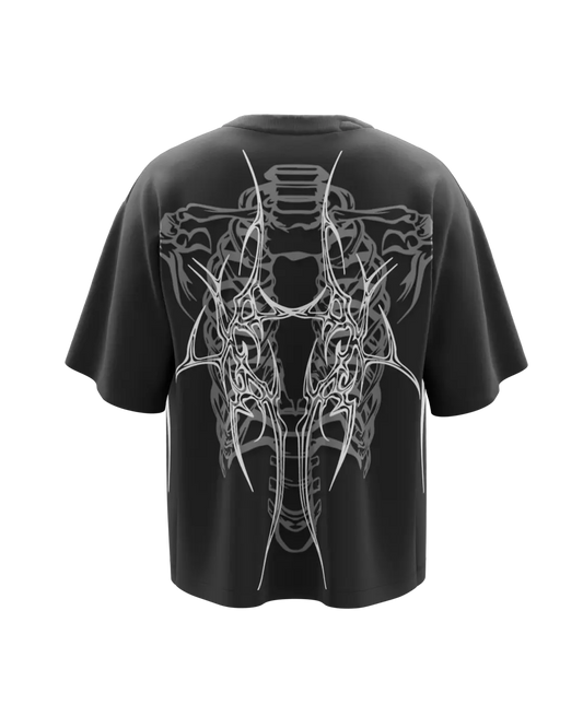 Sinutation Grey Charcoal Boxy Oversized Tshirt