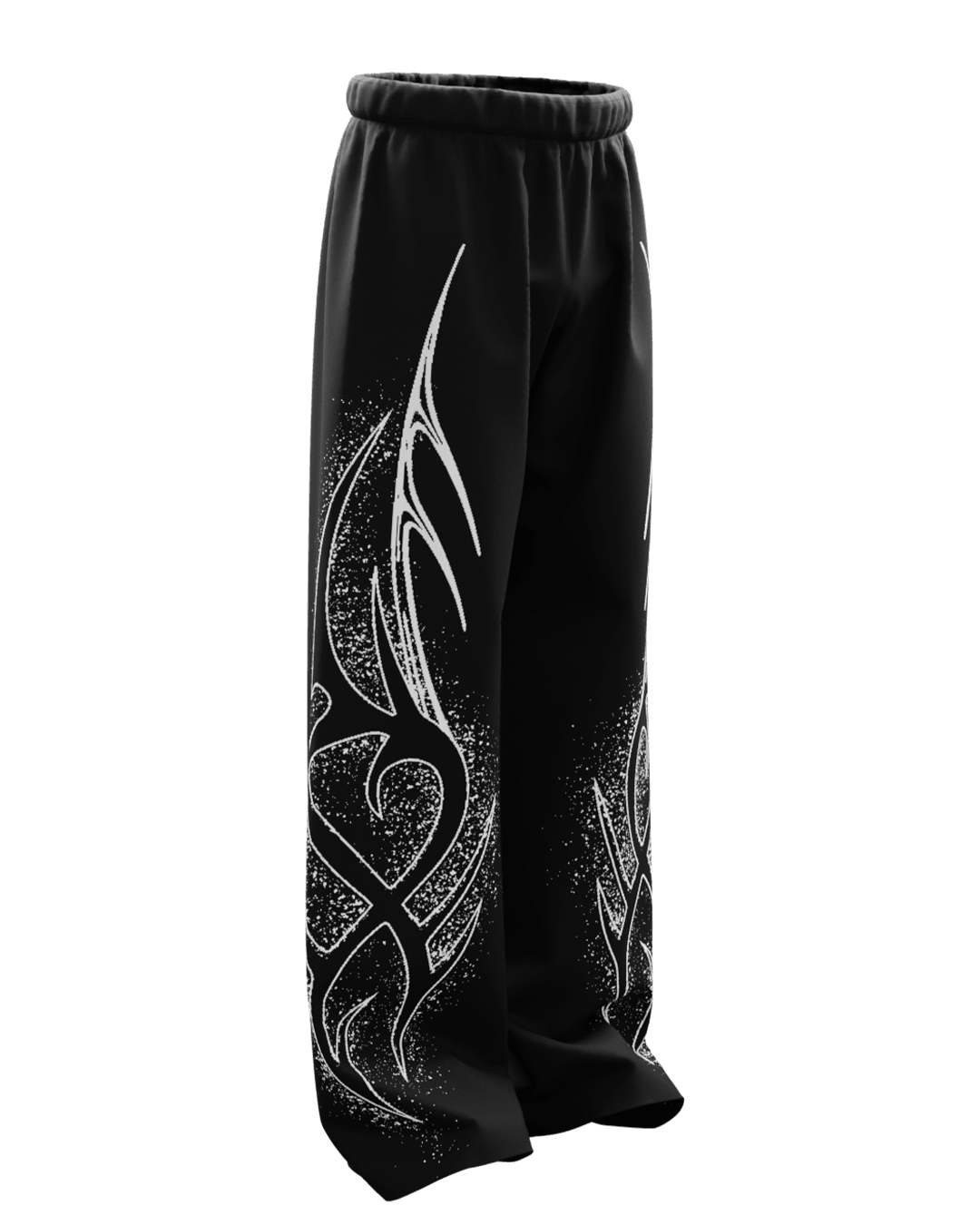 Nova Black Unisex Straight Fit Baggy Pants