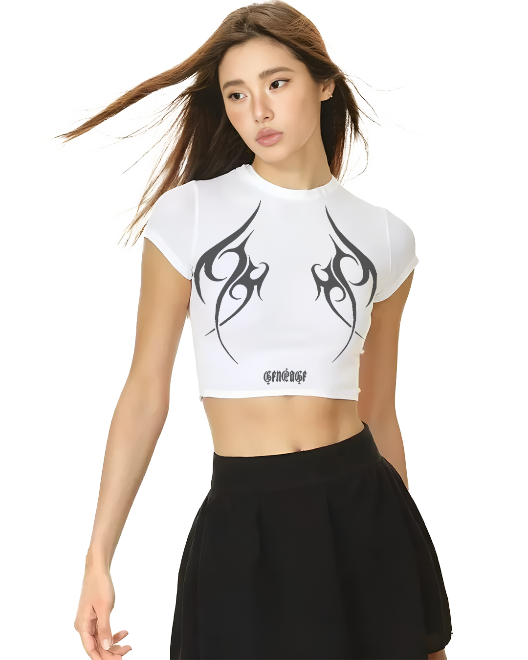 White Nyx Women s Baby Tee