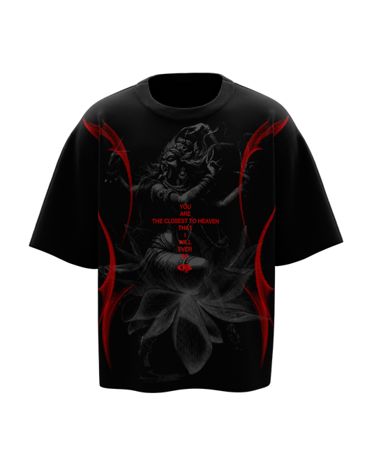Tatva Unisex Black Oversized Tshirt