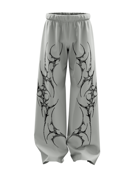 Scar Charcoal Grey Unisex Straight Baggy Pants