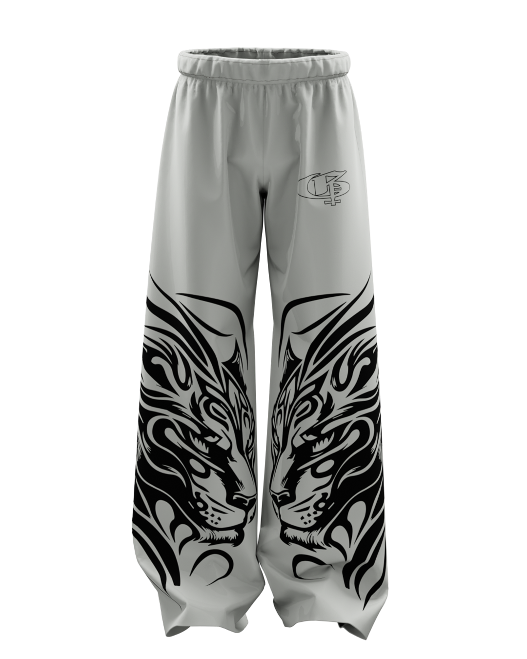 Shiro Unisex Grey Straight Fit Baggy Pants