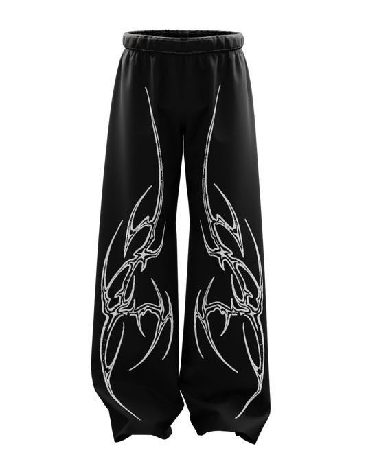 Maxus Black Unisex Straight Fit Baggy Pants