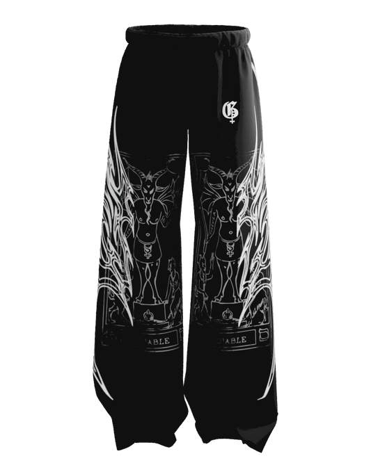Maya Black Unisex Straight Fit Baggy Pants