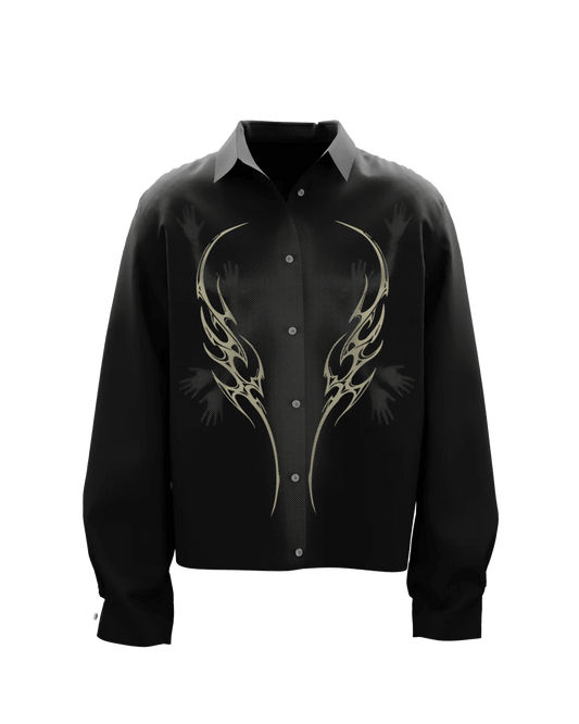 Wraith Boxy Black Oversized Shirt