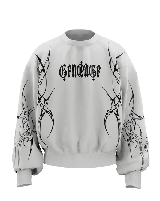 Distortion Boxy Long Sleeves Sweatshirt