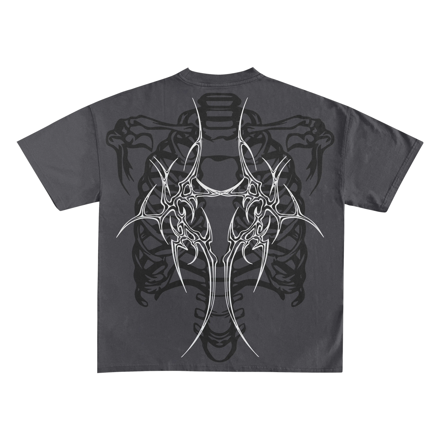 Sinutation Grey Charcoal Boxy Oversized Tshirt